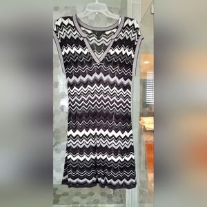 BCBG black and white knit dress